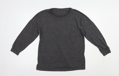 Primark Womens Grey Crew Neck  Polyester Pullover Jumper Size 12