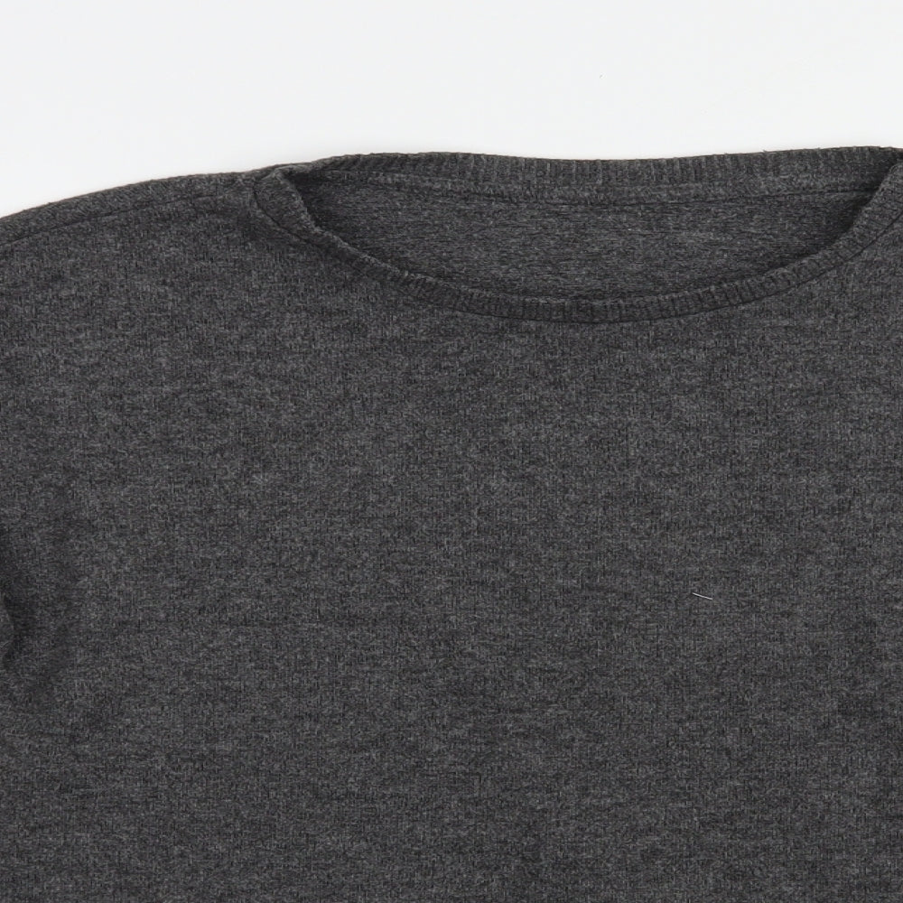 Primark Womens Grey Crew Neck  Polyester Pullover Jumper Size 12