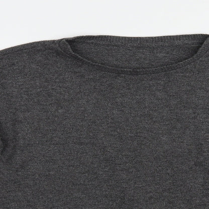 Primark Womens Grey Crew Neck  Polyester Pullover Jumper Size 12