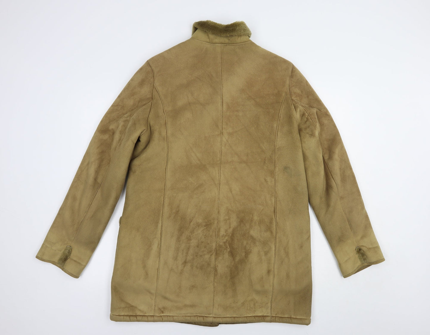 Preworn Womens Beige   Pea Coat Coat Size M  Button