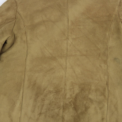 Preworn Womens Beige   Pea Coat Coat Size M  Button
