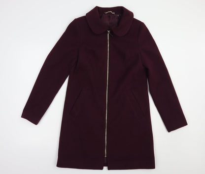 F&F Womens Purple   Biker Coat Size 6  Zip