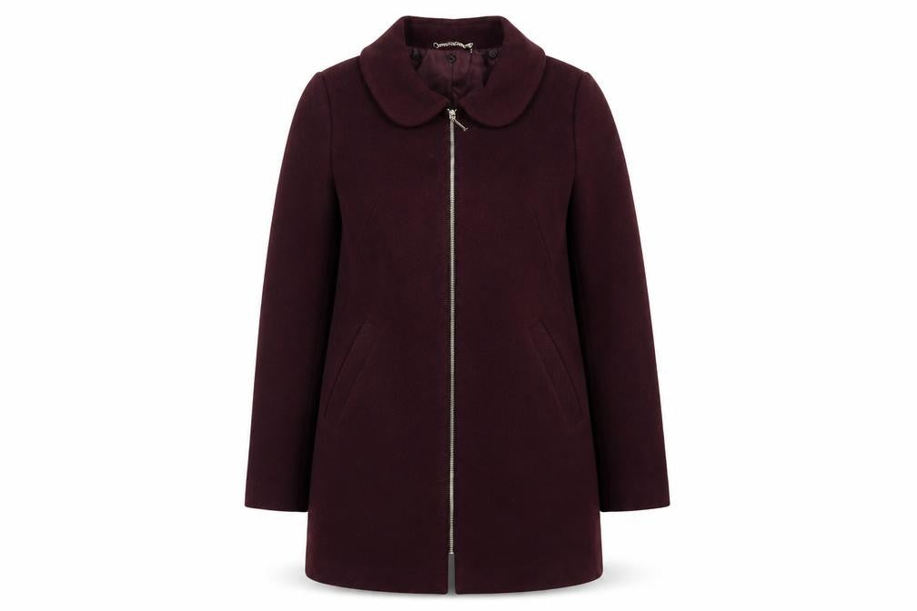 Womens UK Size 6 F&F Purple Biker Coat