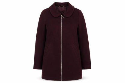 Womens UK Size 6 F&F Purple Biker Coat