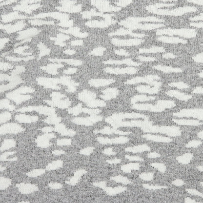 F&F Womens Grey Mock Neck Animal Print Acrylic Pullover Jumper Size 12