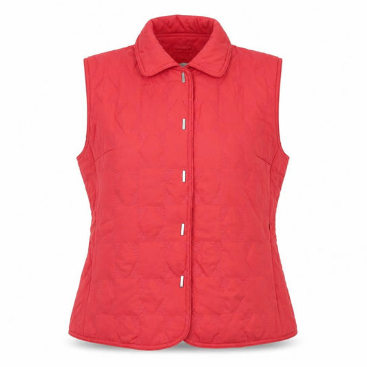 Marbel  Womens Pink Geometric  Gilet Waistcoat Size 14  Snap