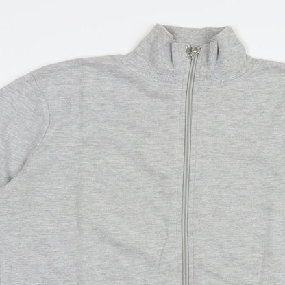 MK Womens Grey  Cotton Full Zip Sweatshirt Size 12  Zip