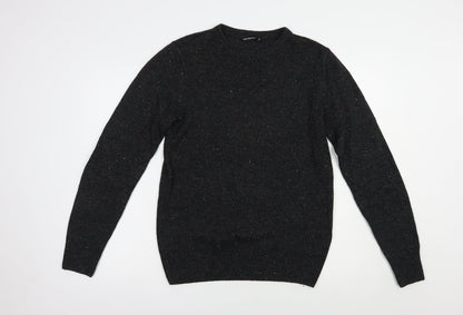 Cedar Wood State Mens Grey Crew Neck  Acrylic Pullover Jumper Size S