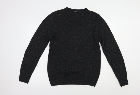 Cedar Wood State Mens Grey Crew Neck  Acrylic Pullover Jumper Size S