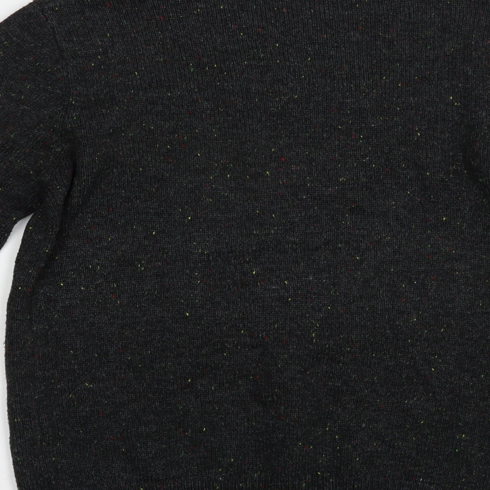 Cedar Wood State Mens Grey Crew Neck  Acrylic Pullover Jumper Size S