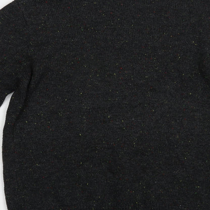 Cedar Wood State Mens Grey Crew Neck  Acrylic Pullover Jumper Size S