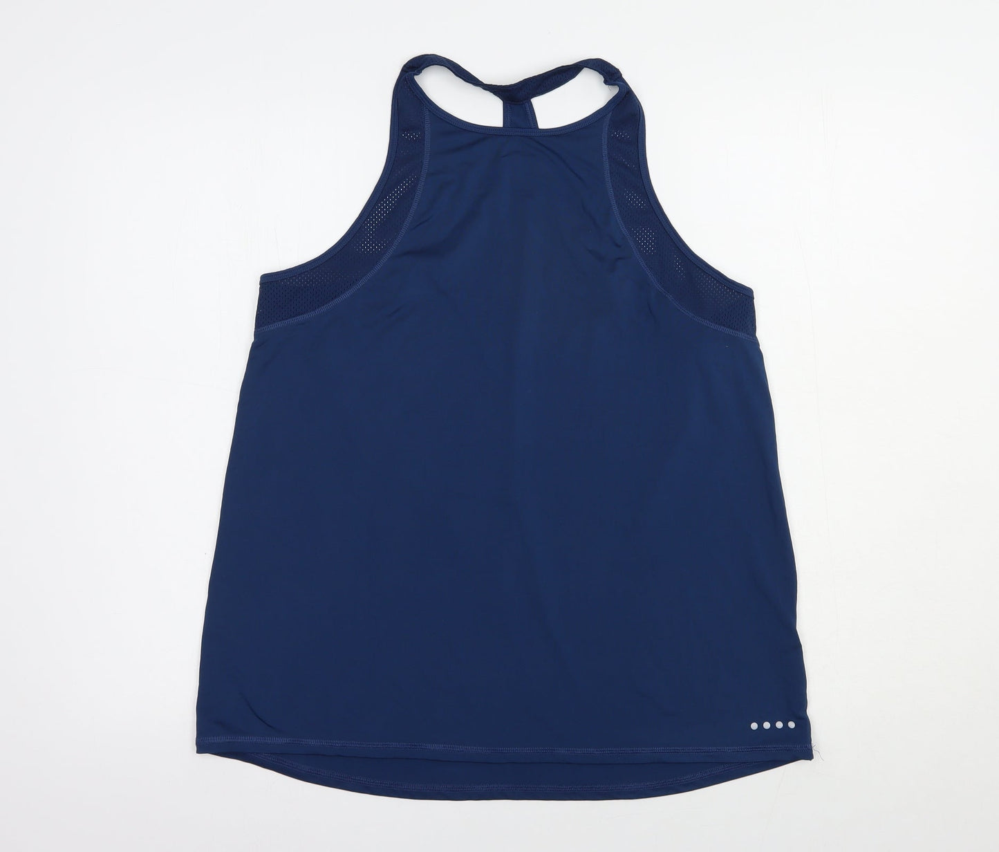 Matalan Womens Blue  Polyester Basic Tank Size L Scoop Neck