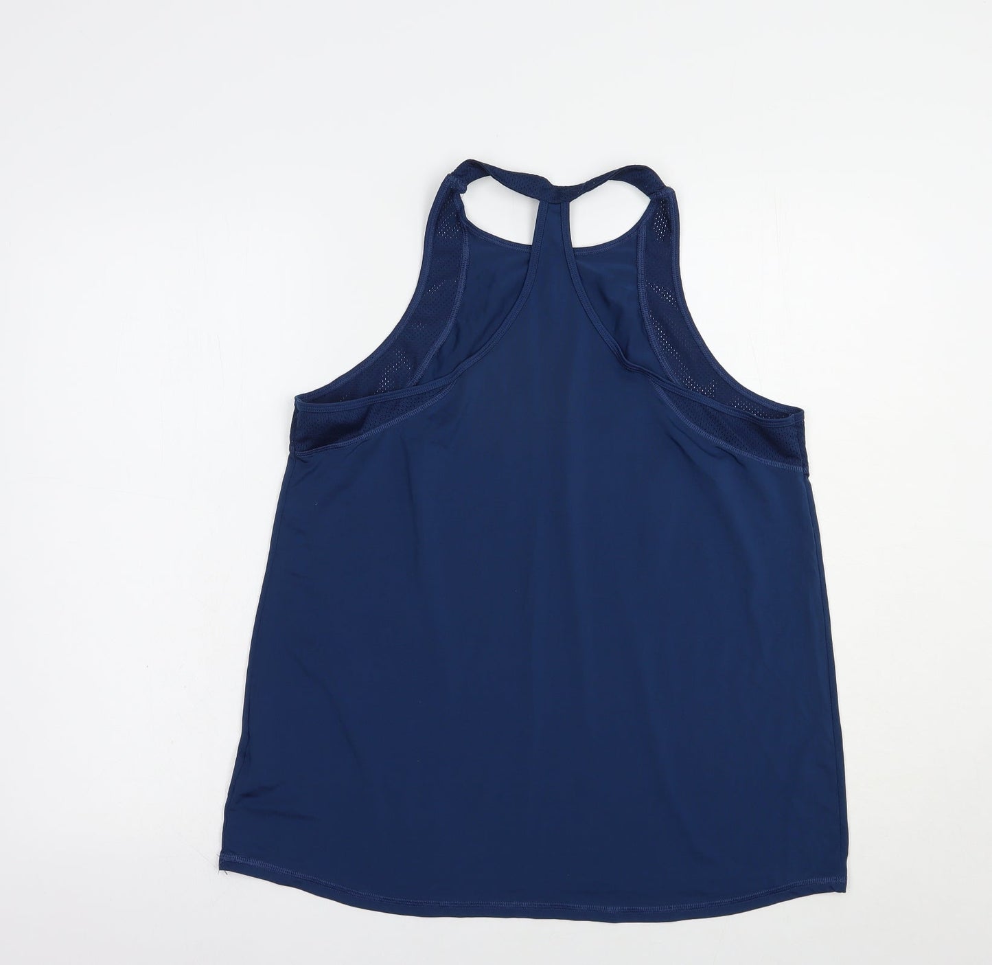 Matalan Womens Blue  Polyester Basic Tank Size L Scoop Neck