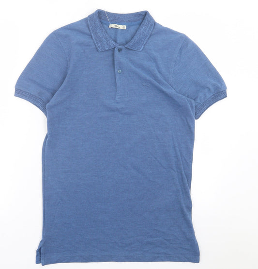 LTB Mens Blue  Cotton  Polo Size XS Collared Button