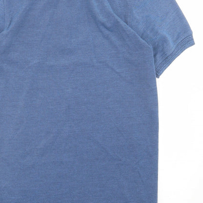 LTB Mens Blue  Cotton  Polo Size XS Collared Button