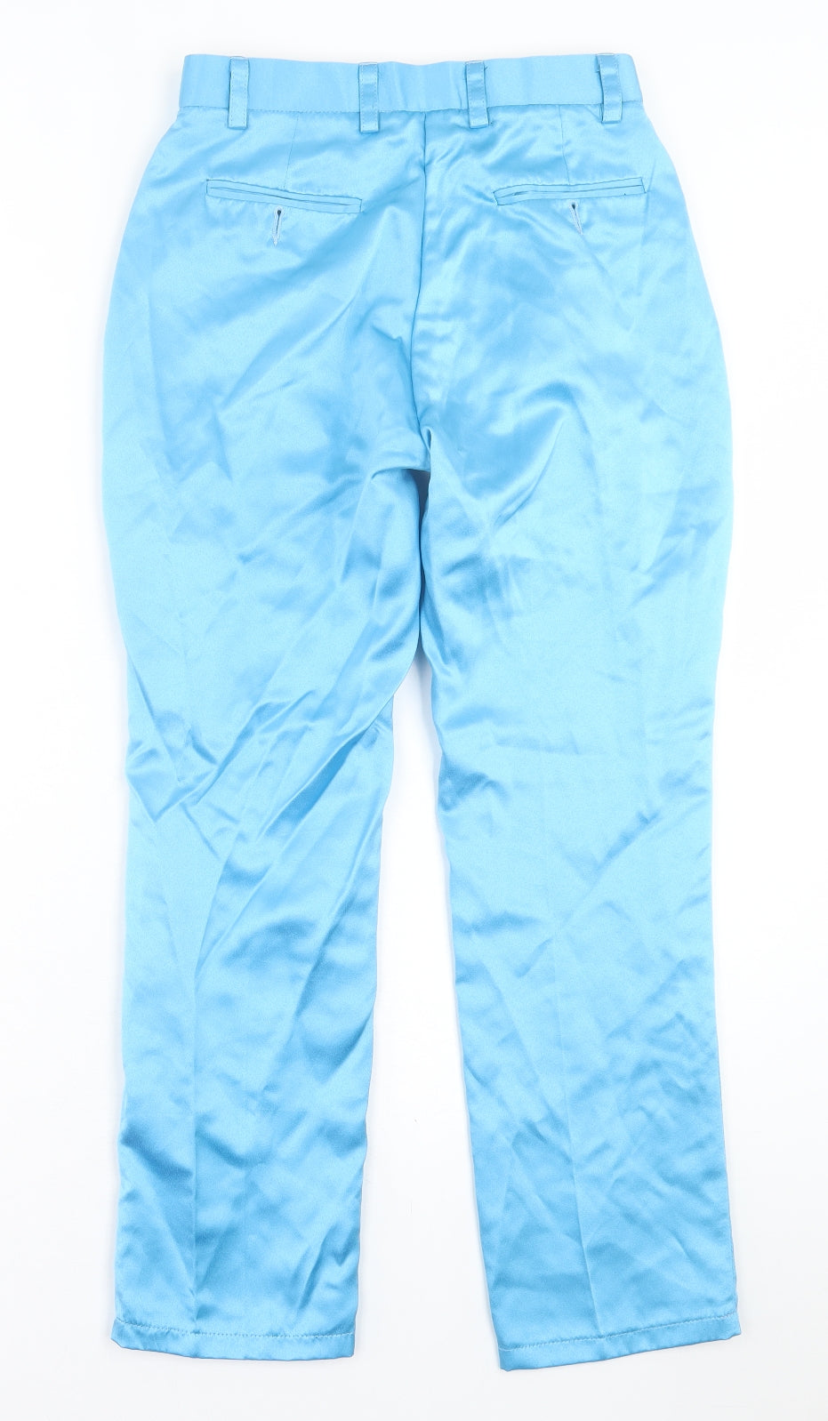 Preworn Mens Blue  Polyester Trousers  Size 26 in L26 in Regular Button