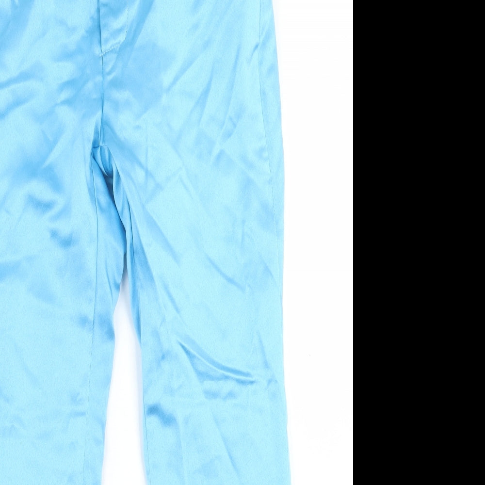 Preworn Mens Blue  Polyester Trousers  Size 26 in L26 in Regular Button