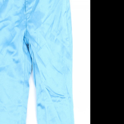 Preworn Mens Blue  Polyester Trousers  Size 26 in L26 in Regular Button