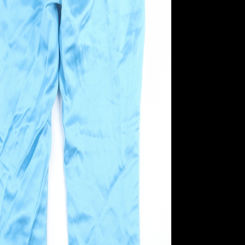 Preworn Mens Blue  Polyester Trousers  Size 26 in L26 in Regular Button