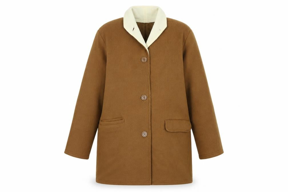 Womens UK Size 12 Neuville Brown Pea Coat