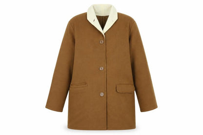 Womens UK Size 12 Neuville Brown Pea Coat