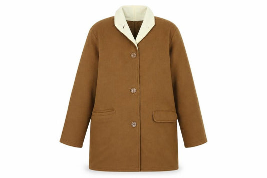 Womens UK Size 12 Neuville Brown Pea Coat