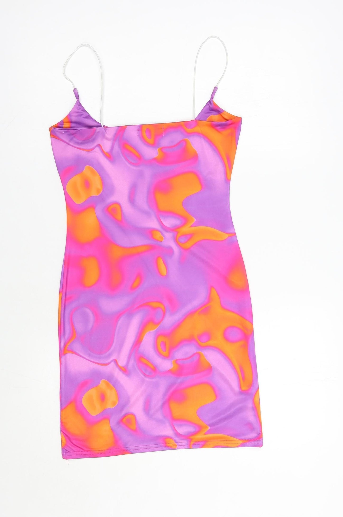 I SAW IT FIRST Womens Purple Geometric Polyester Bodycon  Size 6  Round Neck Pullover