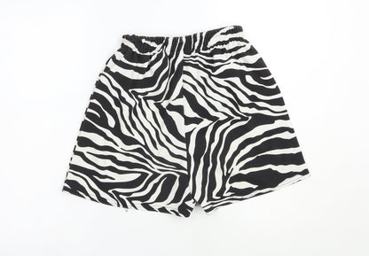 I SAW IT FIRST Womens White Animal Print Polyester Bermuda Shorts Size 6 L3 in Regular