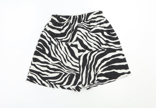 I SAW IT FIRST Womens White Animal Print Polyester Bermuda Shorts Size 6 L3 in Regular