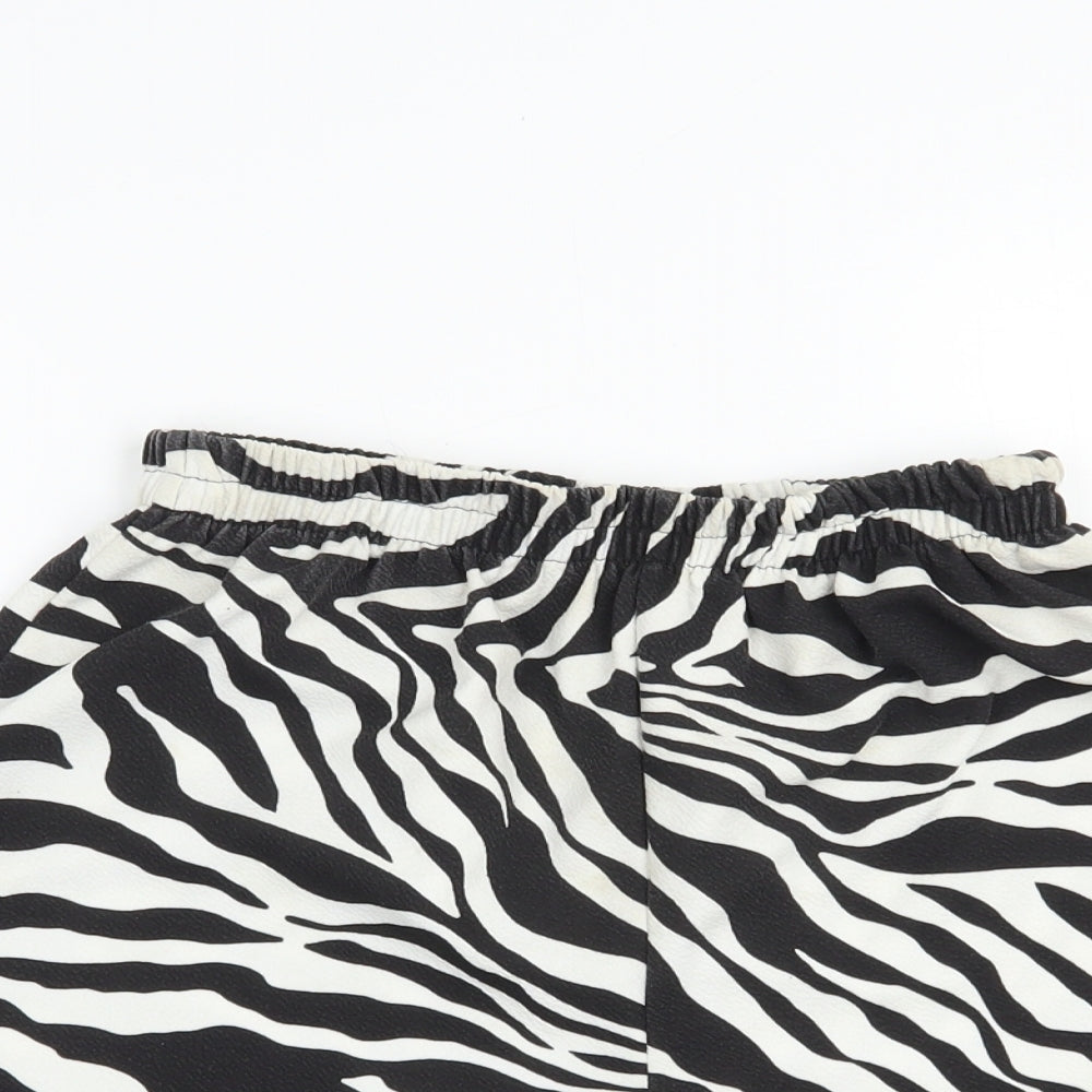 I SAW IT FIRST Womens White Animal Print Polyester Bermuda Shorts Size 6 L3 in Regular