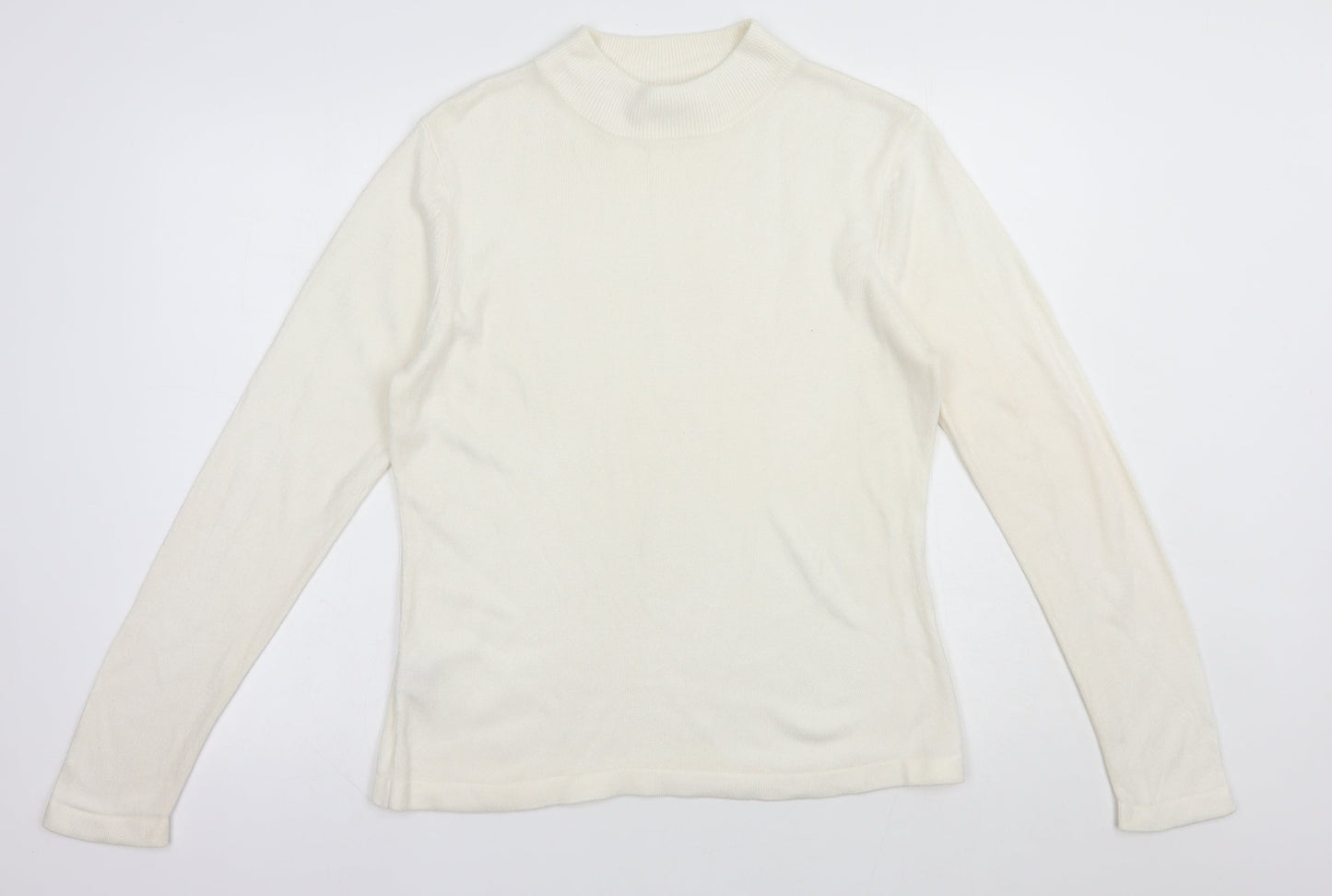 Womens UK Size 14 Papaya White Pullover Jumper