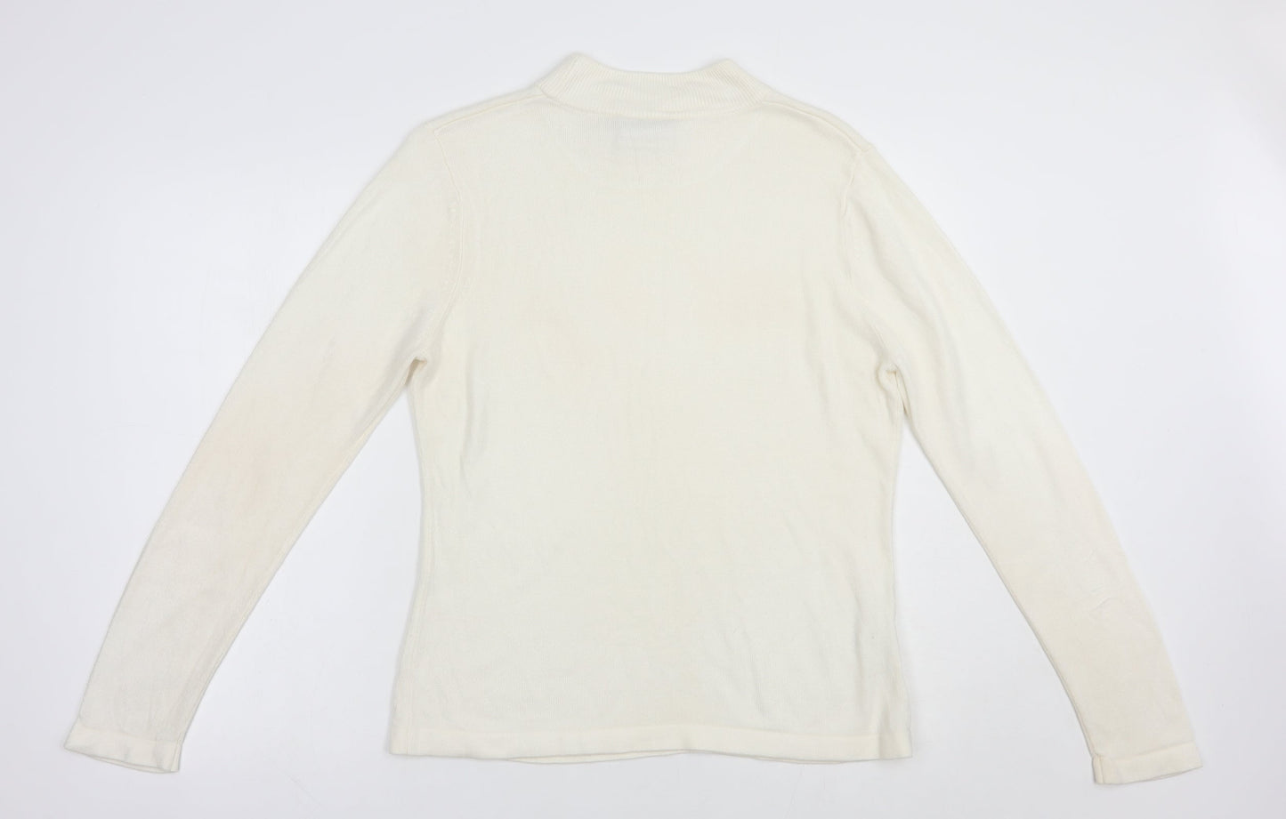 Womens UK Size 14 Papaya White Pullover Jumper
