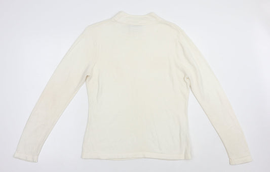 Womens UK Size 14 Papaya White Pullover Jumper