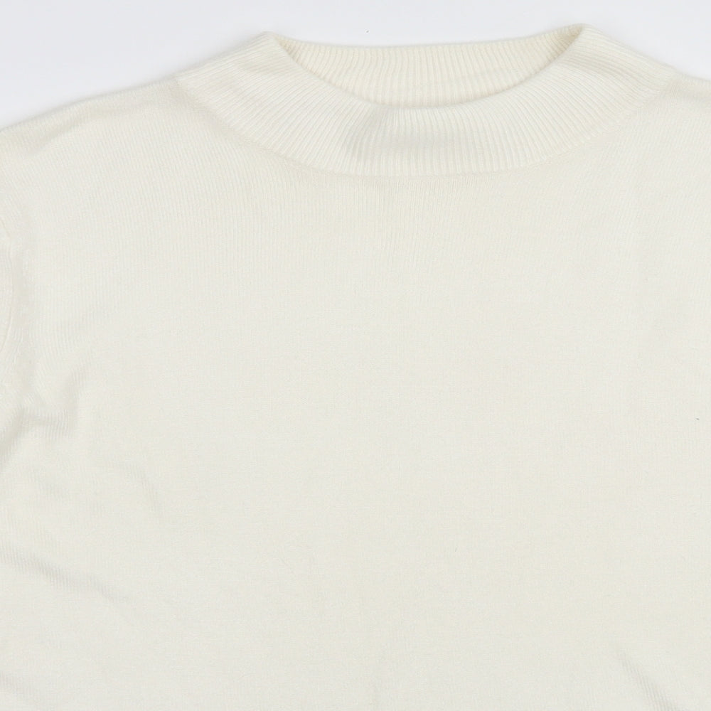 Womens UK Size 14 Papaya White Pullover Jumper