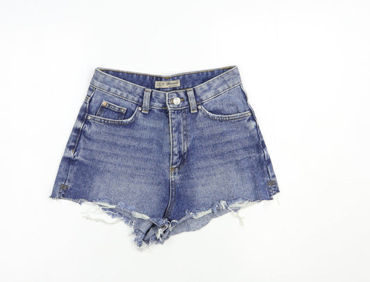 Denim Co. Womens Blue  Cotton Hot Pants Shorts Size 6 L3 in Regular Button