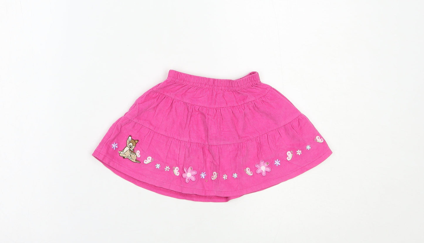 Disney Baby Baby Pink  Cotton Skater Skirt Size 3-6 Months   - Bambi