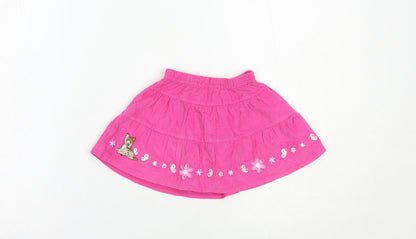 Disney Baby Baby Pink  Cotton Skater Skirt Size 3-6 Months   - Bambi
