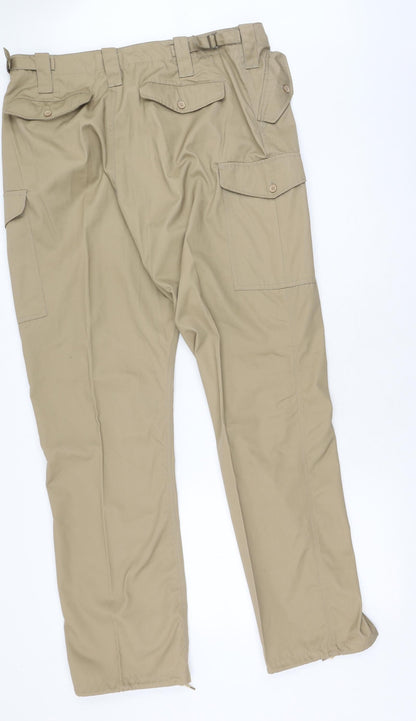 Preworn Mens Brown  Polyester Trousers  Size 42 in L26 in Regular