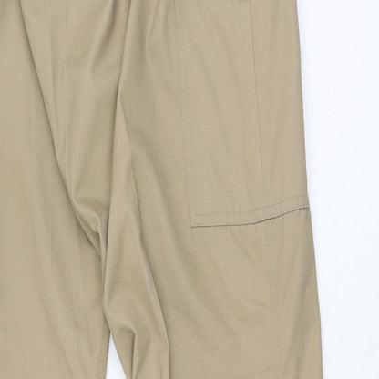 Preworn Mens Brown  Polyester Trousers  Size 42 in L26 in Regular