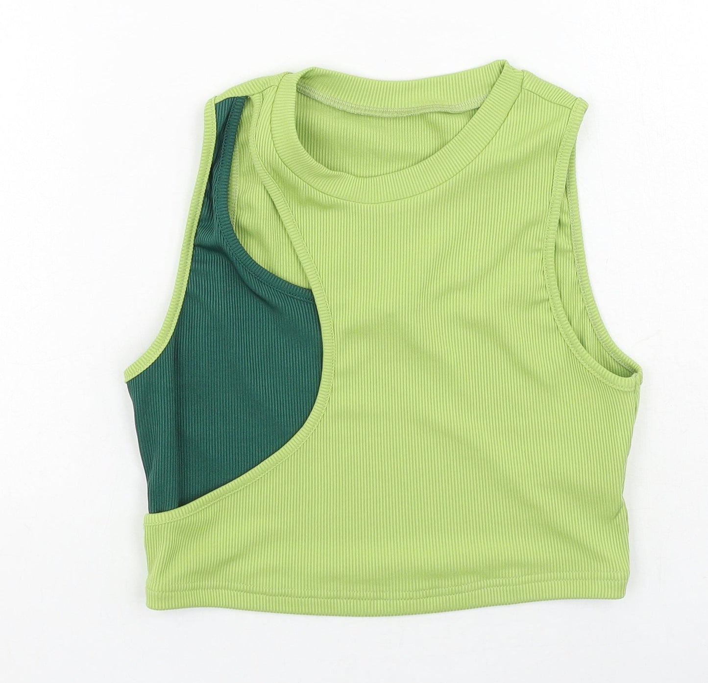 SheIn Womens Green  Polyester Camisole Tank Size S Round Neck