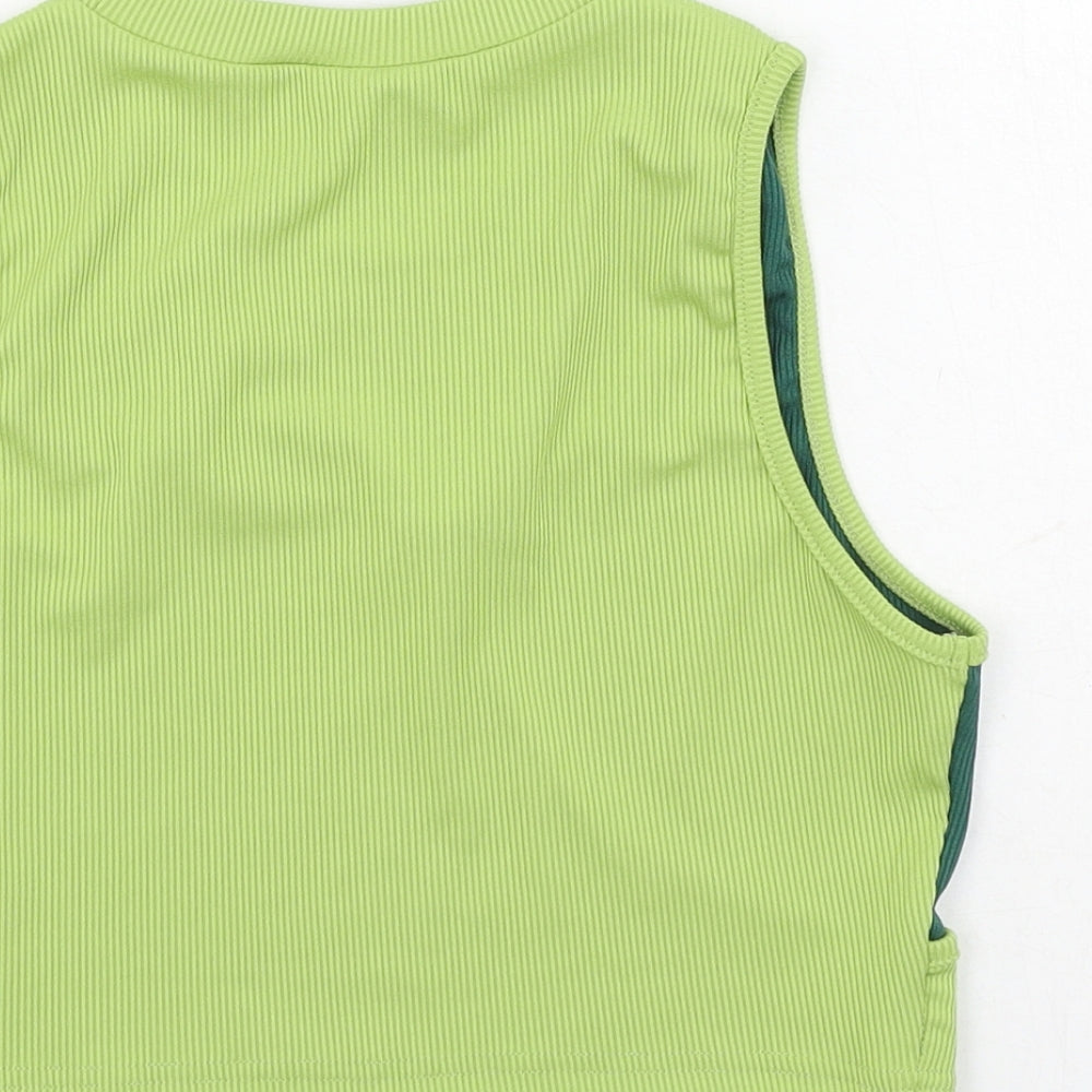 SheIn Womens Green  Polyester Camisole Tank Size S Round Neck