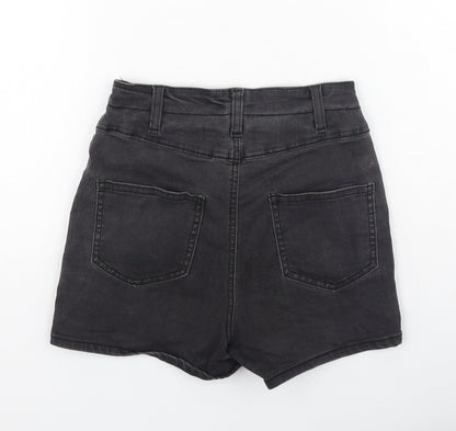 Denim & Co. Womens Grey  Cotton Hot Pants Shorts Size 6 L3 in Regular