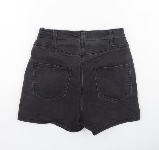 Denim & Co. Womens Grey  Cotton Hot Pants Shorts Size 6 L3 in Regular