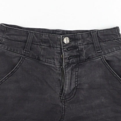 Denim & Co. Womens Grey  Cotton Hot Pants Shorts Size 6 L3 in Regular