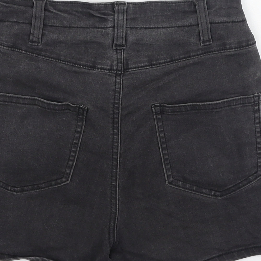 Denim & Co. Womens Grey  Cotton Hot Pants Shorts Size 6 L3 in Regular