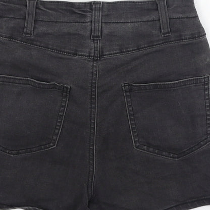 Denim & Co. Womens Grey  Cotton Hot Pants Shorts Size 6 L3 in Regular