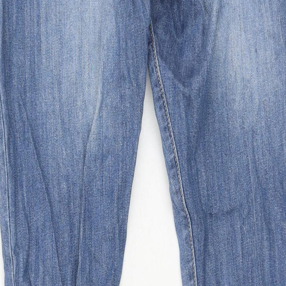 Denim & Co. Womens Blue  Cotton Mom Jeans Size 10 L37 in Regular