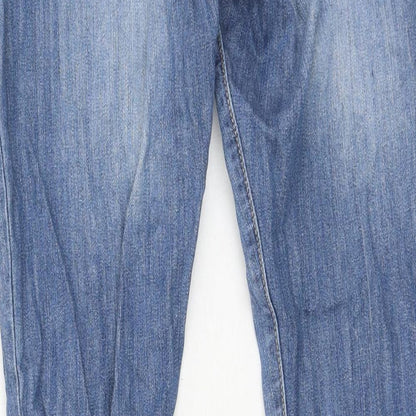 Denim & Co. Womens Blue  Cotton Mom Jeans Size 10 L37 in Regular