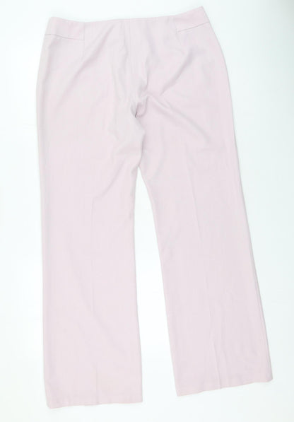 George  Womens Pink  Polyester Trousers  Size 16 L38 in Regular