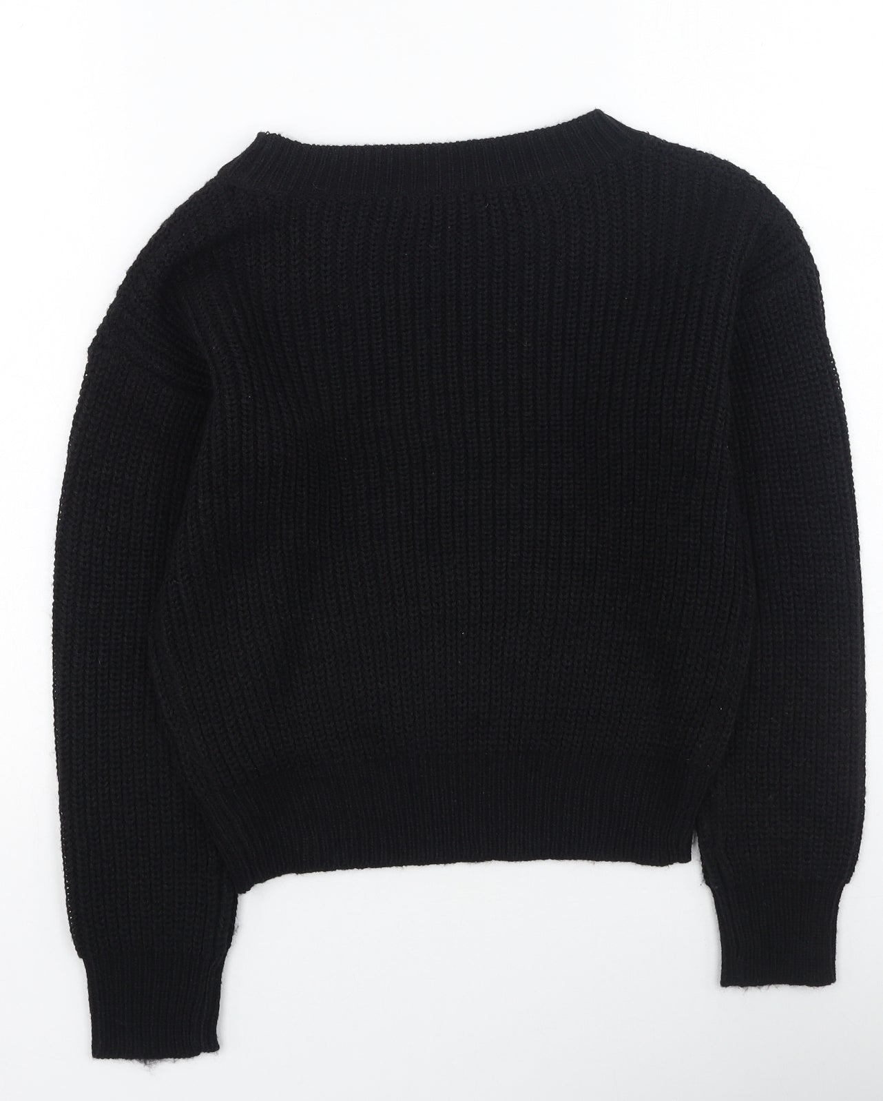 Womens UK Size M Boohoo Black Pullover Jumper
